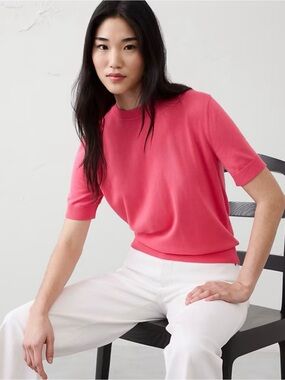Banana Republic Forever Short-Sleeve Sweater (NWT)